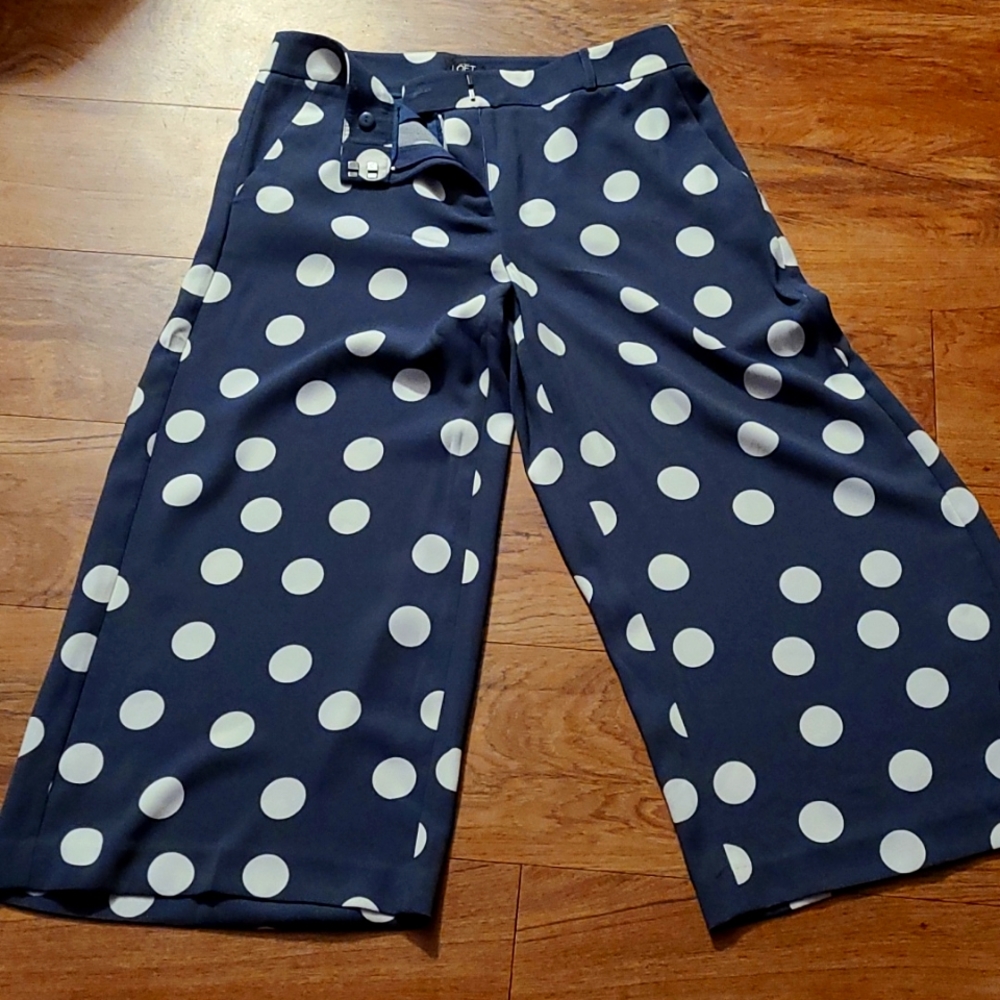 Loft wide leg copped pant in size 6